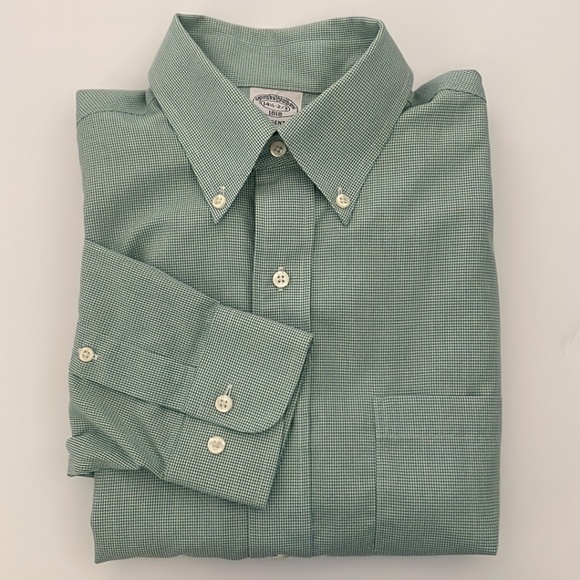 Bundle of 2 Brooks Brothers 1818 Regent Non Iron Shirts Size 14 1/2 - 2/3 - Picture 6 of 9